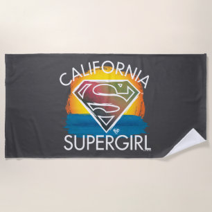 Toalha De Praia California Supergirl Sunset Graphic