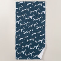 Caligrafia Azul Marinho Nome Personalizado Repetid