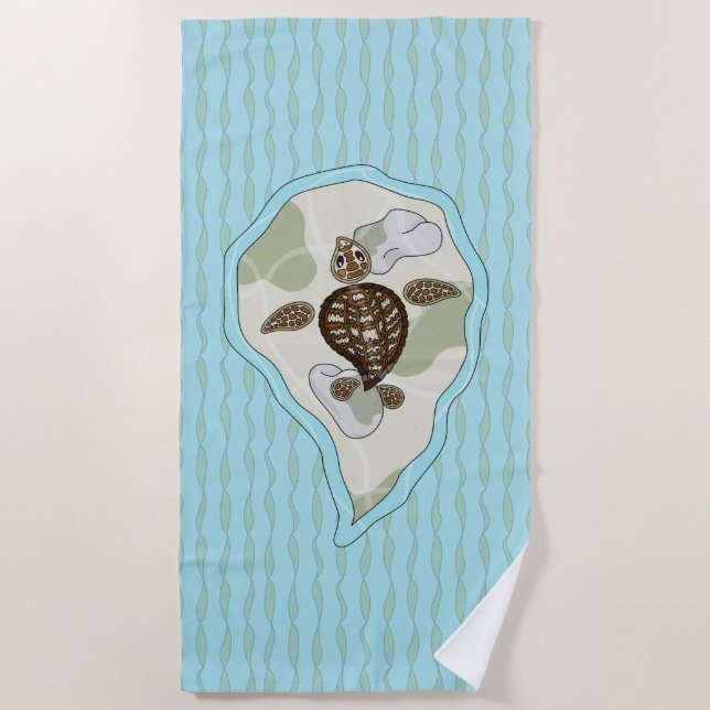 Toalha De Praia Callie, Sea Turtle Beach Towel (Frente)