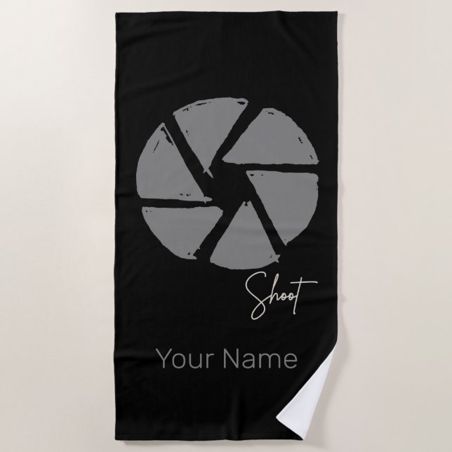 Toalha De Praia Câmera retrorreflectora de abertura de abertura po (Frente)