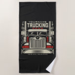 Toalha De Praia Caminhão Personalizado 18 Caminhoneiro BIG RIG<br><div class="desc">Personalizado,  18 Rodas,  Caminhoneiro Grande,  Design da Companhia de Caminhão Semi de Caminhão - Personalize com seu Nome e Texto Personalizado!</div>