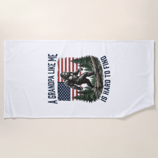 Toalha De Praia Camisa de bandeira americana vintage Bigfoot Grand