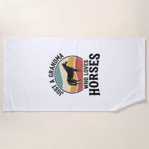 Toalha De Praia Camisa de desenho de gravura vintage da vovó ama c