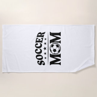 Toalha De Praia Camisa de Mãe de Futebol Vintage Vector Design_1