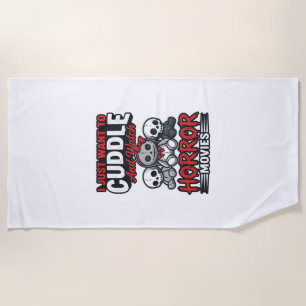 Toalha De Praia Camisa Gráfica Vintage de Abraço de Filme de Terro