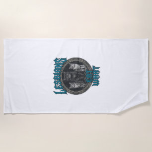 Toalha De Praia Camisa Vintage com Grafismo de Orgulho Felino Grav