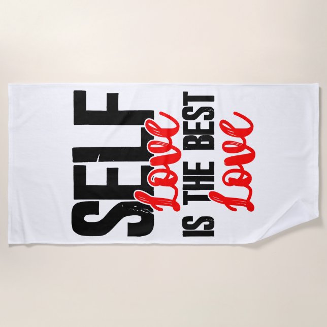 Toalha De Praia Camisetas De Empoderamento De Mulheres - O Autoamo (Frente)