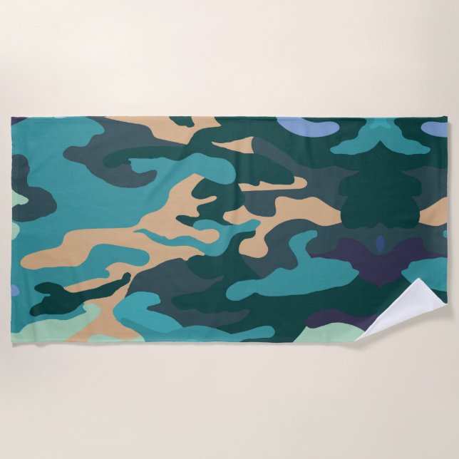 Toalha De Praia Camouflage Beach Towel (Frente)