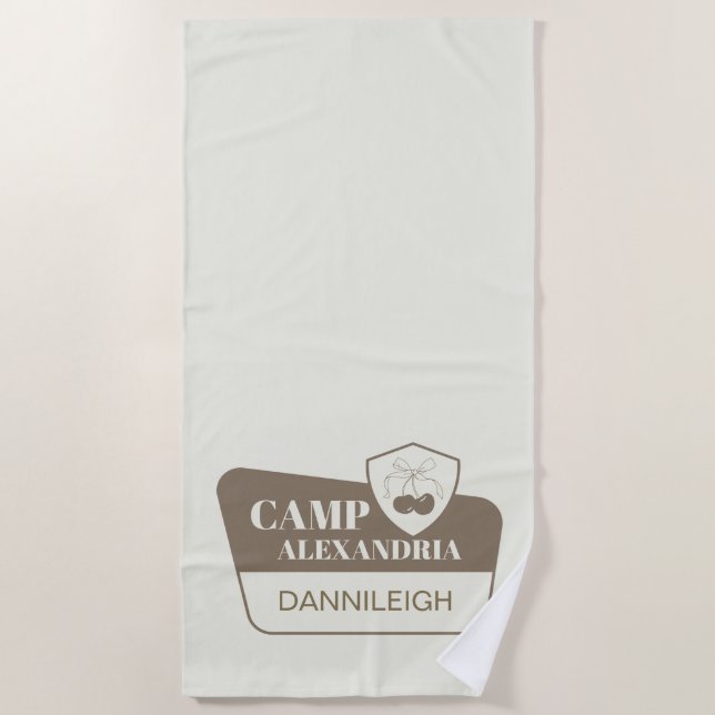 Toalha De Praia Camp Bachelorette - Sinal de Campanha Bridesmaid (Frente)