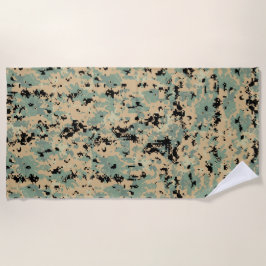 Toalha De Praia Camuflagem Digital – Padrão de camuflagem Tan-Verd