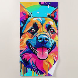 Toalha De Praia Cana Vibrante: Amor Feliz