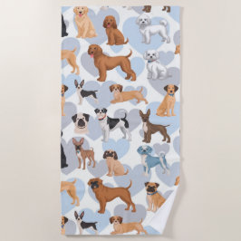 Toalha De Praia Canino Impressão Beach Towel