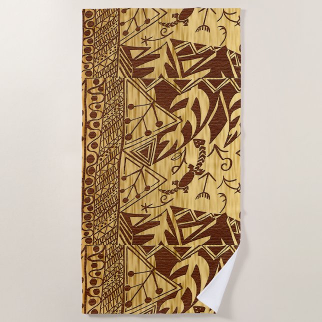 Toalha De Praia "Canvas da Terra Envelhecida" (Frente)