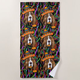 TOALHA DE PRAIA CÃO BASSET