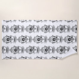 Toalha De Praia Capacete antigo do mergulho