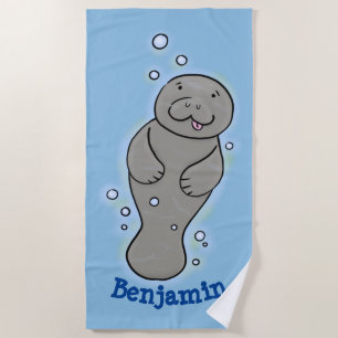 Toalha De Praia Capateiro bonito com ilustração de bolhas