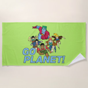 Toalha De Praia Captain Planet and the Planeteers - Go Planet!
