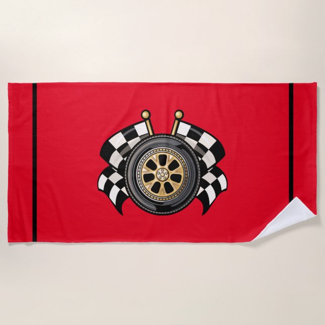 Toalha De Praia Car Racer beach towel (Frente)