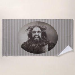 Toalha De Praia Cara Zangado (Alterar Cor de Fundo) -