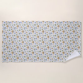 Toalha De Praia Caranguejo, Coral & Shell Beach Towel