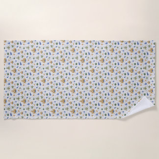Toalha De Praia Caranguejo, Coral & Shell Beach Towel