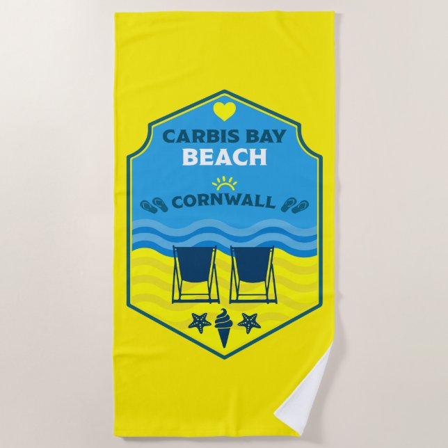 Toalha De Praia Carbis Bay Beach Cornwall (Frente)