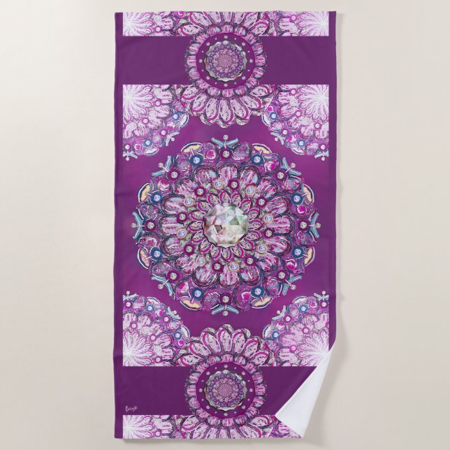 Toalha De Praia Cardinal Red Rosace (Frente)