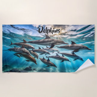 Toalha De Praia Cardumes de Golfinhos