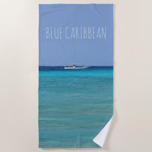 Toalha De Praia Caribe do azul (sem seu texto)