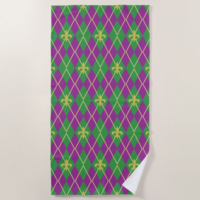 Toalha De Praia Carnaval Argyle Beach Towel (Frente)