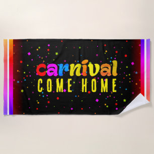 TOALHA DE PRAIA CARNIVAL VEM PARA CASA