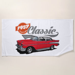 Toalha De Praia Carro Classic American 1957