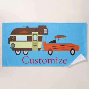 Toalha De Praia Carro vintage e Camper Thunder_Cove