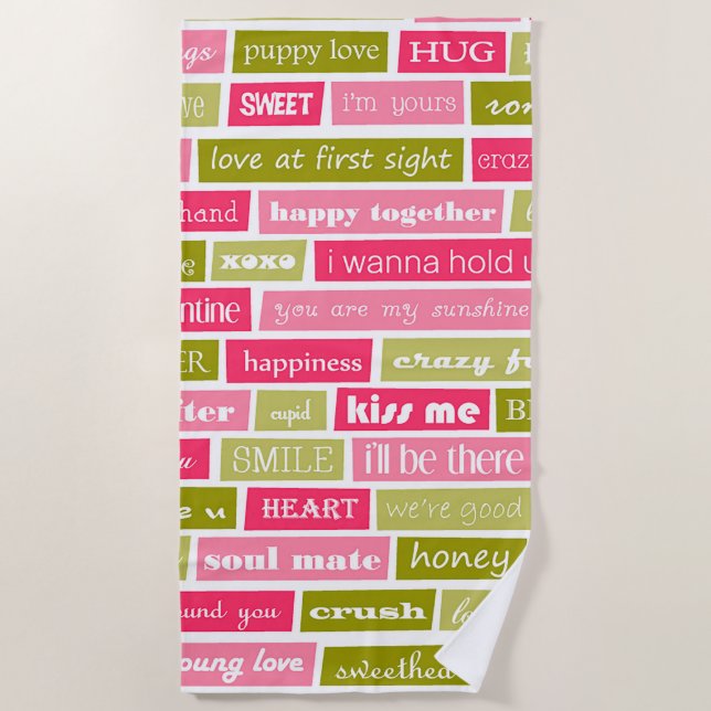 Toalha De Praia Cartas de Amor (Frente)