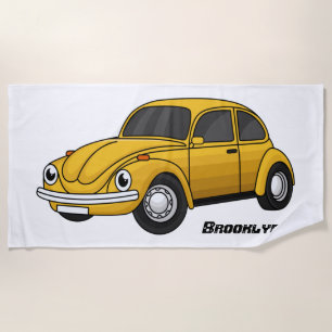 Toalha De Praia Cartoon de carro clássico