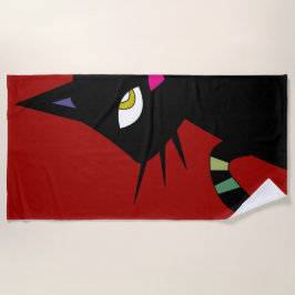 Toalha De Praia Cartoon de gato