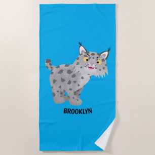 Toalha De Praia Cartoon lince lince de lince