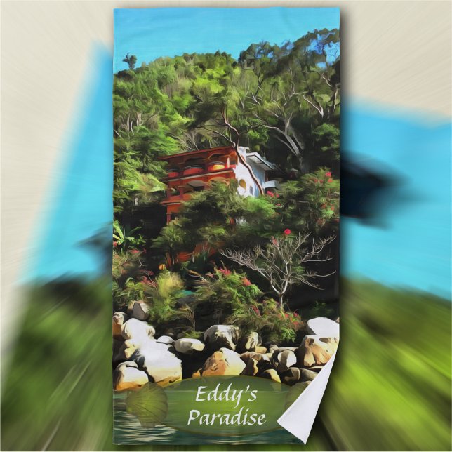 Toalha De Praia Casa Bahia Bonita Paraíso 0759 (Criador carregado)