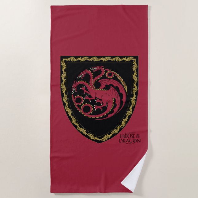 Toalha De Praia CASA DO DRAGÃO | House Targaryen Crest (Frente)