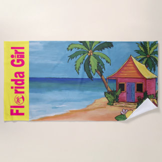 Toalha De Praia Casa em uma Beach Towel pela Florida Girl