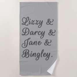 Toalha De Praia Casais de Orgulho e Preconceito I