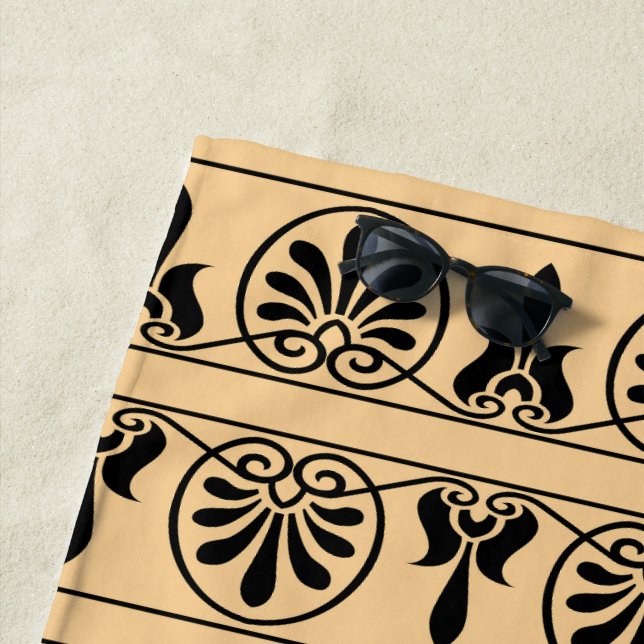 Toalha De Praia Castanho árabe grego mediterrânico (In Situ)