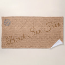 Toalha De Praia Castanho Moderno
