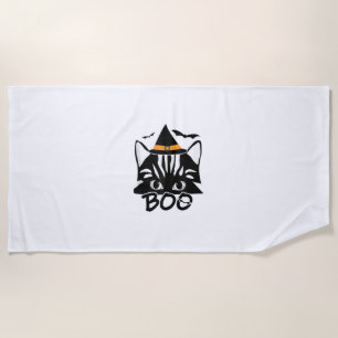 Toalha De Praia Cat Kitten Gatinho Novelty Dia de as Bruxas engraç