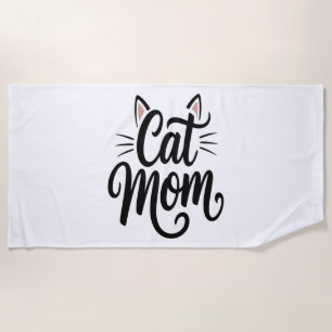 Toalha De Praia Cat Mãe Sussurros e Orelhas