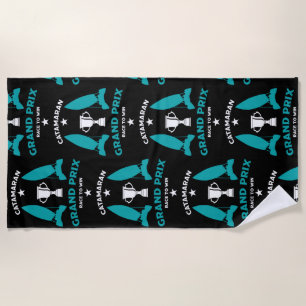 Toalha De Praia Catermaran Hydrofoil Sailboat Racing