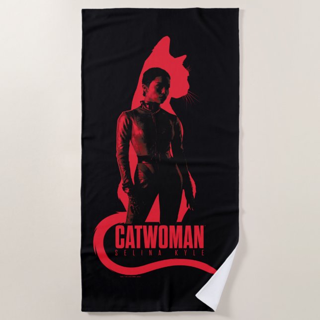 Toalha De Praia CatWomen Selina Kyle Cat Silhouette (Frente)