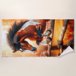 Toalha De Praia Cavalo de Pulso