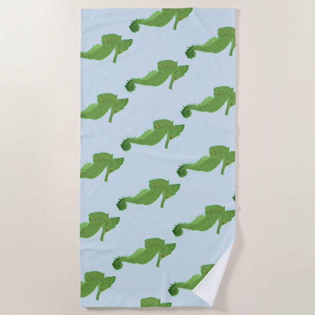 Toalha De Praia Cavalo do mar, Sea life Beach Towel (Frente)