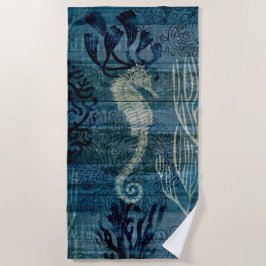 Toalha De Praia Cavalo marinho - meios mistos